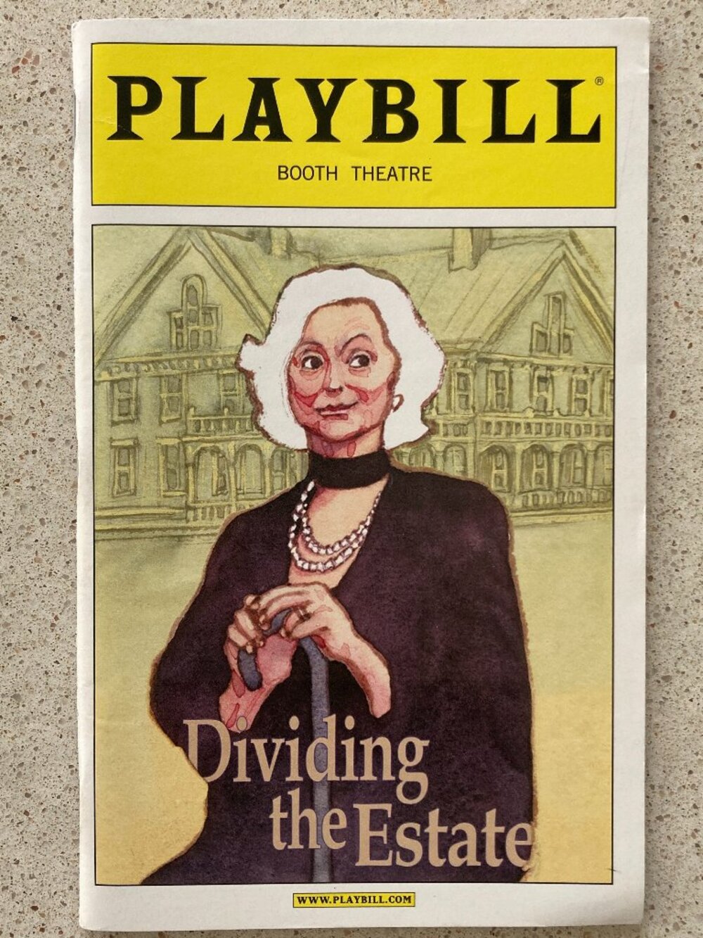 Cast Signed Playbill Dividing the Estate Gerald McRaney Elizabeth Ashley Openite